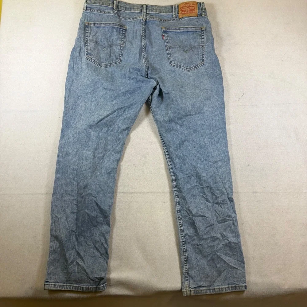 Levis 511 Slim Fit Jeans Mens 38x30 Light Wash Blue Denim Pants 04511-1856